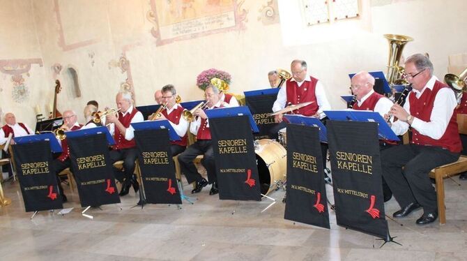 Die Mittelstädter Gäste bildeten eine gelungene Ergänzung zu den Stubenmusikern. FOTO: SPIESS