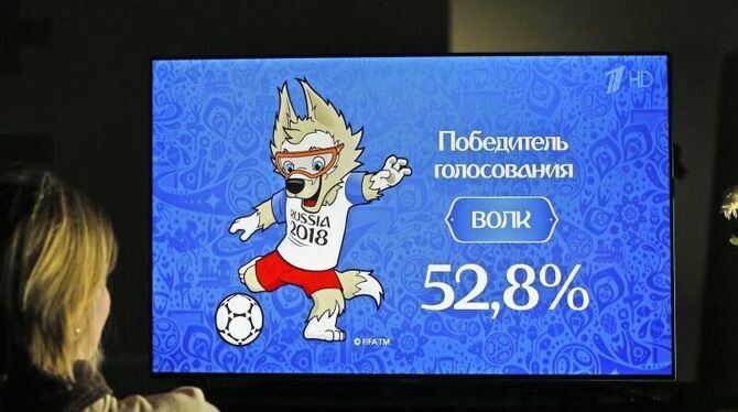 52,8 Prozent der russischen Fans entschieden sich für Wolf »Sabiwaka«. Foto: Juri Koschetkow