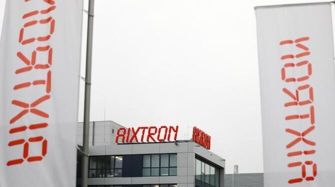 Der Unternehmenssitz des Spezialmaschinenbauers Aixtron in Herzogenrath bei Aachen. Foto: Oliver Berg
