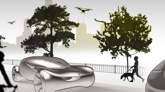 Das Auto der Zukunft fährt elektrisch, autonom und  mit »sozialem Raum«,  dadurch gewinnen Mitfahrer Zeit zum Arbeiten oder für