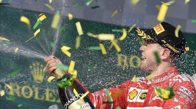 Ferrari-Pilot Sebastian Vettel feierte gleich im ersten Rennen der neuen Formel-1-Saison einen Sieg. Foto: Andy Brownbill
