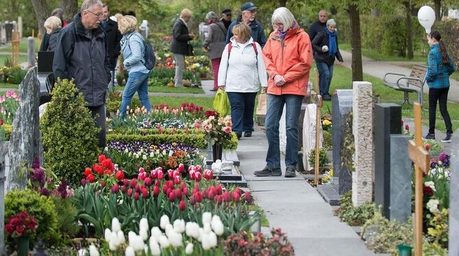 Vor allem auf dem Gönninger Friedhof ist die Blumenpracht bemerkenswert.