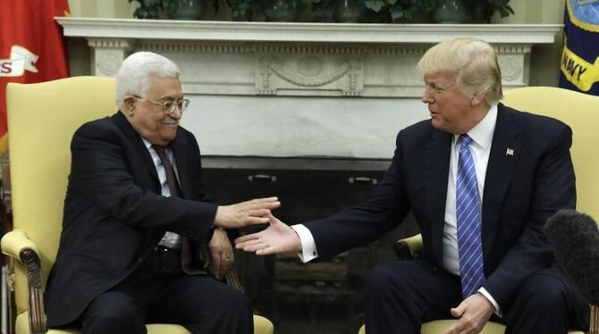US-Präsident Donald Trump traf Palästinenserpräsident Mahmud Abbas bereits Anfang Mai im Weißen Haus. Foto: Evan Vucci