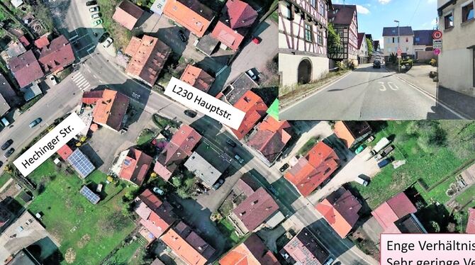 Sechs Meter Straßenbreite sind gesetzt, die Häuser auch: Die Gönninger Ortsdurchfahrt  lässt wenig Spielräume für Planer.   Die