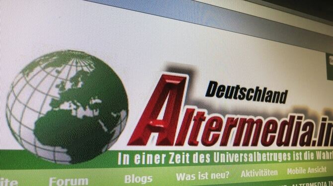 Die Startseite des mittlerweile verbotenen rechtsextremen Internetportals »Altermedia«.