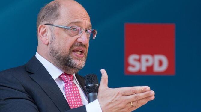 SPD-Kanzlerkandidat Martin Schulz am Donnerstag bei einem seiner letzten Wahlkampfauftritte vor der Bundestagswahl. Foto: Fri