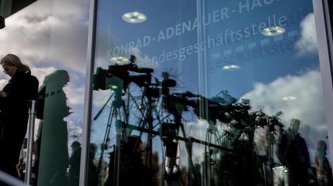 Die Sondierungsgespräche werden in der CDU-Zentrale fortgesetzt. Foto: Michael Kappeler