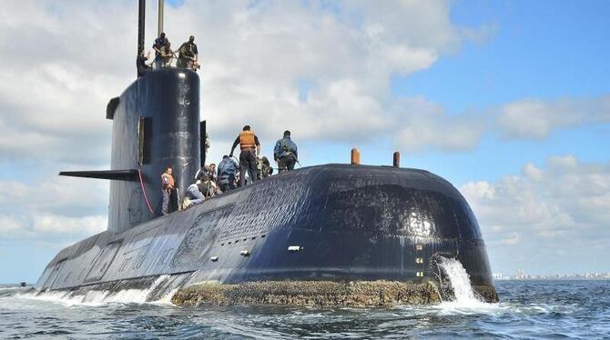Undatiertes Foto des argentinischen U-Boots ARA San Juan. Foto: Juan Sebastian Lobos/Argentinische Marine/AP