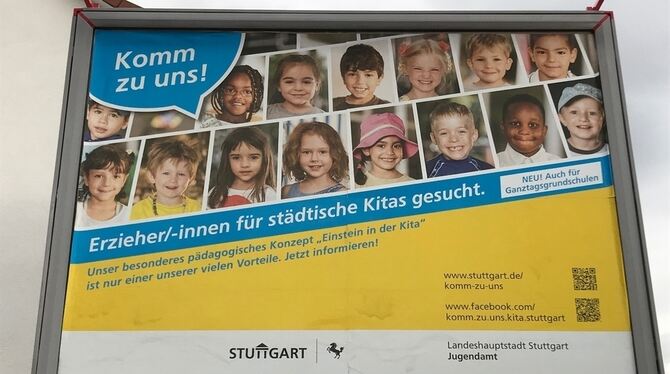 Auch die Stuttgarter sind in Not: Werbeplakat auf der Rommelsbacher Straße in Reutlingen. FOTO: PRIVAT
