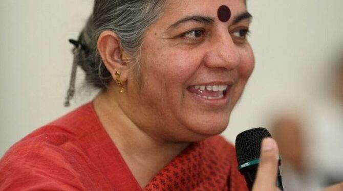 Verfechterin der regionalen Lebensmittelproduktion und Gentechnikgegnerin Dr. Vandana Shiva. FOTO: PR