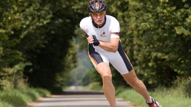 Eine seiner liebsten Trainingsstrecken verläuft zwischen Kirchentellinsfurt und Tübingen. Albrecht Bauer darf sich schnellster S Eine seiner liebsten Trainingsstrecken verläuft zwischen Kirchentellinsfurt und Tübingen. Albrecht Bauer darf sich schnellster S