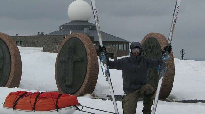 Schnappschuss vom Nordkap: Im Jahr 2009 legte Markus Heim 1 100 Kilometer auf Skiern durch Schweden zurück, bis er am nördlichst