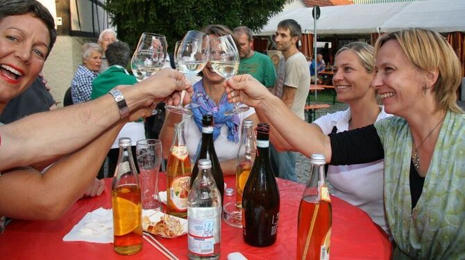 Gute Auswahl an Weinen und bestes Wetter: Das Weinfest im Schlösslespark war ein Publikumsmagnet.