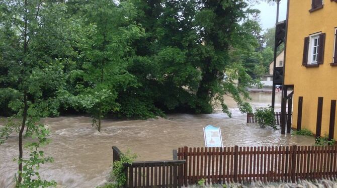Hochwasser in Reutlingen