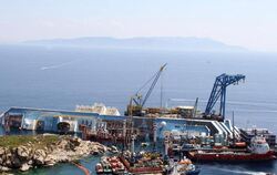 Die «Costa Concordia» war im Januar 2012 vor der toskanischen Insel Giglio auf einen Felsen gefahren und gekentert. 32 Mensch