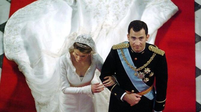 Manuel Pertegaz kreierte das Hochzeitskleid von Königin Letizia. Foto: Gustavo Cuevas