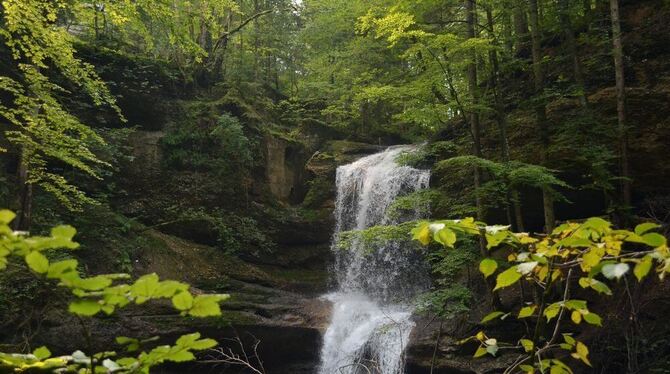 Die Hasenreuther Wasserfälle gehören zu den beeindruckenden Naturschauspielen, die sich den Wanderern auf den Routen der Wasserläufer bieten.  FOTO HEISS-PR