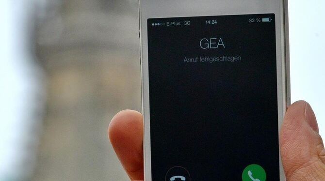Anruf fehlgeschlagen: Der Versuch, vor der Marienkirche aus dem E-Plus-Netz bei eingeschaltetem 3G beim GEA anzurufen, ist gesch