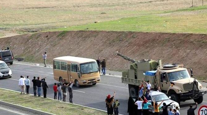 Nachschub für die Kurden ist auf dem Weg nach Kobane. Foto: Str