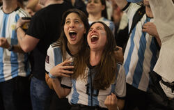 Das lange Warten hat endlich ein Ende: Argentinische Fans feiern den dritten WM-Titel ihrer Fußballer nach 1978 und 1986.  FOTO: