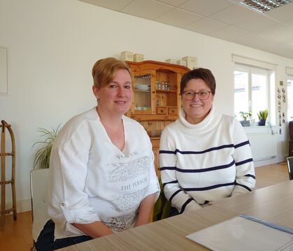 Manuela Wieser und Sandra Ehni von der Alltagsbetreuung der Sozialstation St. Martin.