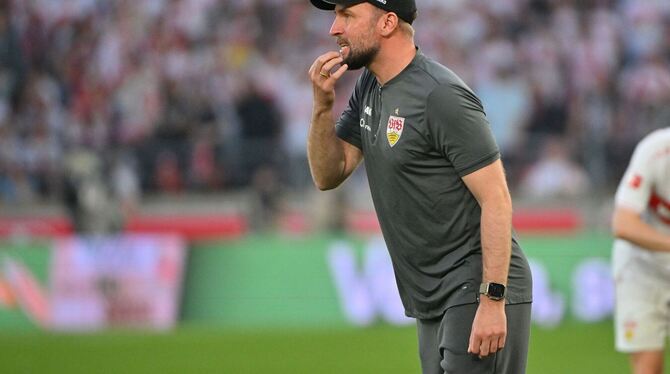 Trainer Sebastian Hoeneß vom VfB Stuttgart