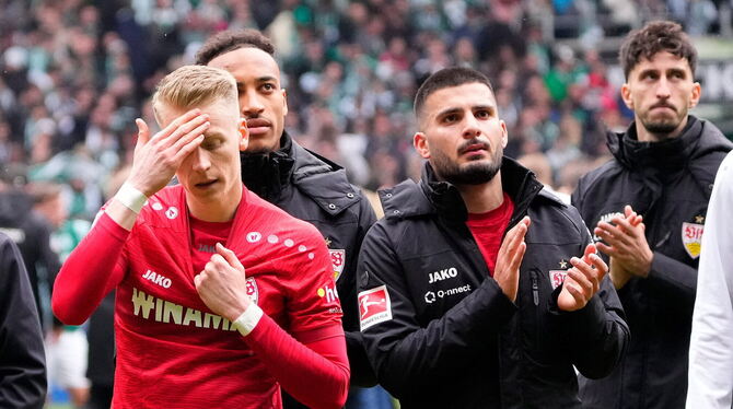 Enttäuschte Gesichter beim VfB Stuttgart.
