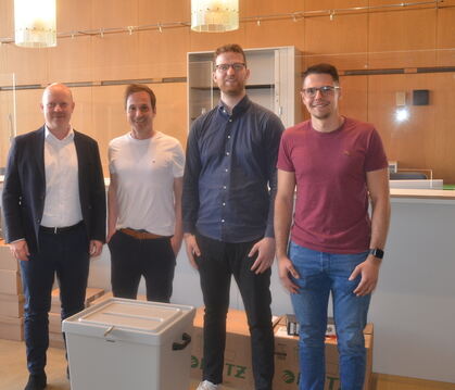 Die Wahlvorbeitungen laufen auf Hochtouren: Philipp Riethmüller, Steffen Letzkus, Mathis Willen und Alexander Wendling organisie