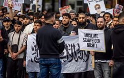  Islamisten-Demo in Hamburg.  FOTO: DPA