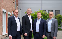 Leiten die Lechler-Gruppe (von links): Peter Heß, Matthias Schneider, Geschäftsführer Patrick Muff und Heiko Wehmhöner.