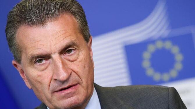 EU-Digitalkommissar Günther Oettinger (CDU). Foto: Julien Warnand