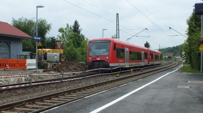 Die Regionalbahnen von Reutlingen nach Tübingen machen derzeit in Wannweil nicht halt. Das wird bis Ende Juli so sein, da der Ba