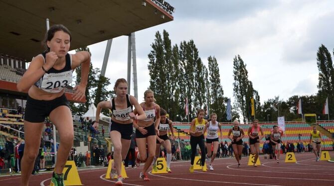 Start zum 800-Meter-Lauf beim Berliner Bundesfinale 2014 von »Jugend trainiert für Olympia«. Dessen Finanzierung ist jetzt für d