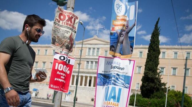 Die Griechen stimmen über den künftigen Spar- und Reformkurs des Landes ab. Foto: Kay Nietfeld