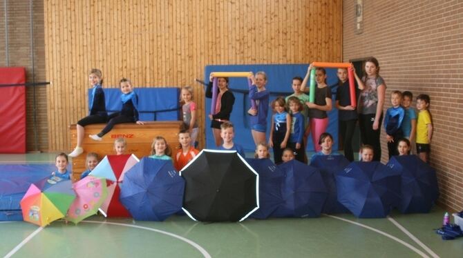 Die jungen Akrobaten des VfL Pfullingen sind gut vorbereitet für die Turngala in Tübingen. FOTO: WILD