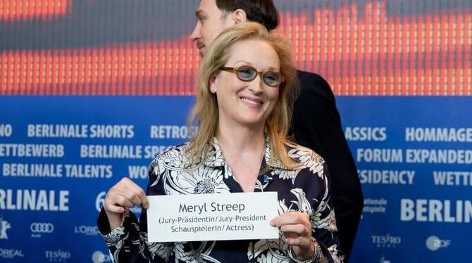 Das Namensschild braucht es nicht:  Jury-Präsidentin Meryl Streep erkennt man auch so. Foto: Kay Nietfeld