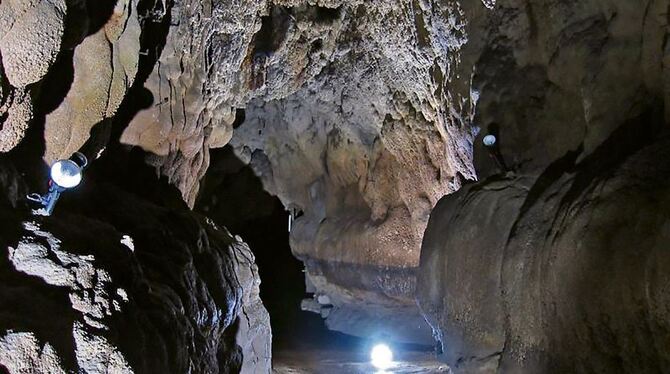 Die Olgahöhle ist eine wunderschöne Kalktuffsteinhöhle im Echaztal.  Foto: Albverein Honau