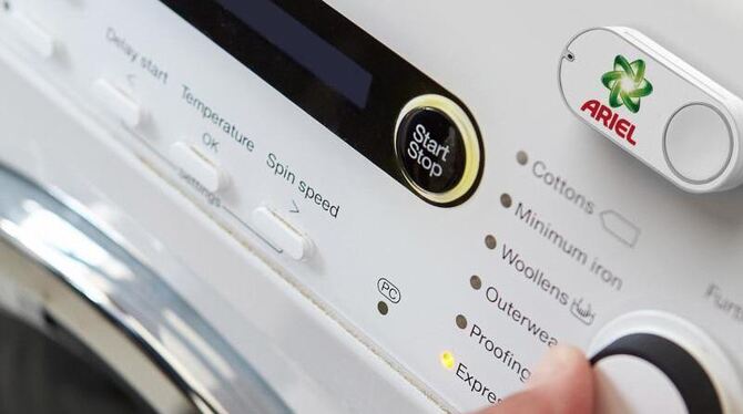Mit einem Knopfdruck an der Waschmaschine wird Waschmittel nachbestellt. Foto: Amazon