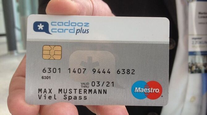 Muster einer Geldkarte für Flüchtlinge. Muster einer Geldkarte für Flüchtlinge.