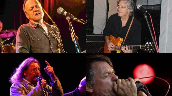 Waren Mitbegründer von »Shakin’ Daddes & The Greedy Peacocks«: Hans-Joachim »Hajo« Ostertag (oben links) und Matthias »Tissa« Kr