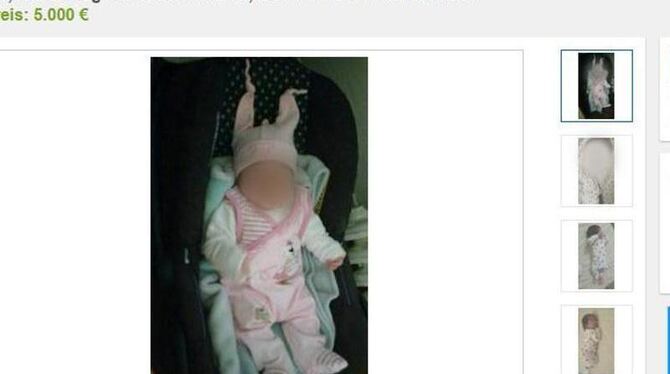 Schock-Annonce: Die Polizei reagierte sofort auf die Ebay-Kleinanzeige, in der ein Baby für 5000 Euro zum Verkauf angeboten w