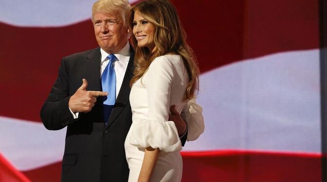 Donald Trump mit seiner Frau Melanie.