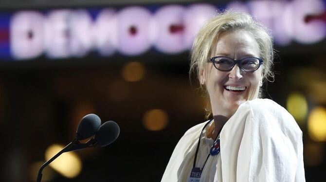 Für Meryl Streep ist die Sache jetzt schon klar: Die USA werden bald eine Präsidentin haben. Foto: Justin lane