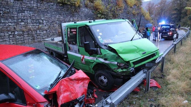 Ordentlich gekracht hat es auf der Holzelfinger Steige. Foto: www.7aktuell.de/Lukas Felder