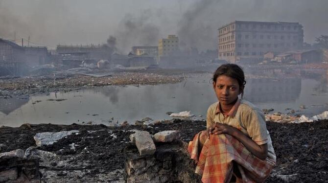 Kinder leiden unter Luftverschmutzung in Bangladesch. Foto: Unicef/ Uni9946 Noorani/ dpa