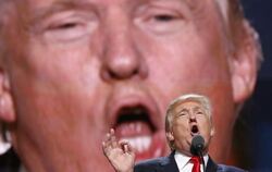 Der republikanische Präsidentschaftskandidat Donald Trump spricht im Juli 2016 während einer Parteiveranstaltung in Cleveland