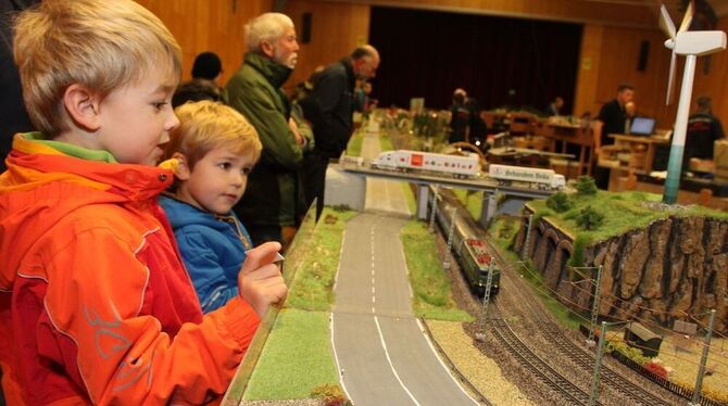 Sogar eine Autostraße mit funktionierenden Fahrzeugen hatten die Modellbauer in ihre Anlage integriert.