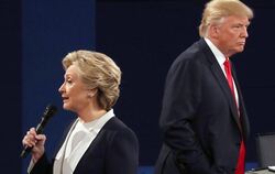 Der schmutzigste Wahlkampf der US-Geschichte: Hillary Clinton und Donald Trump während einer TV-Debatte. Foto: Jim Lo Scalzo