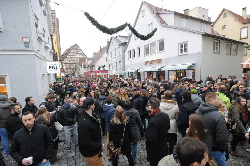 Heiliger Morgen in der Reutlinger Innenstadt 2016