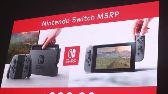 Die Switch-Konsole ist der große Hoffnungsträger für Nintendo. Foto: Koji Sasahara